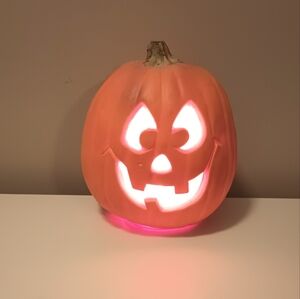 Jack-o'-lantern plug in Halloween decoration